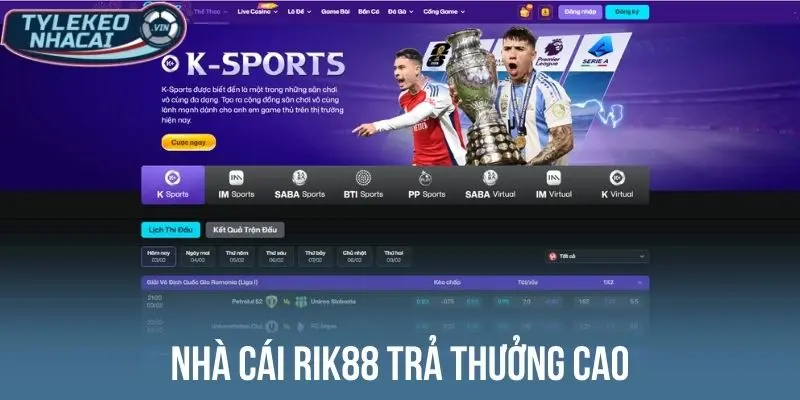 Nhà Cái Uy Tín - Top 10 Thương Hiệu Cá Cược Đẳng Cấp, Kèo Ngon 62 Nhà cái Rik88 trả thưởng cao