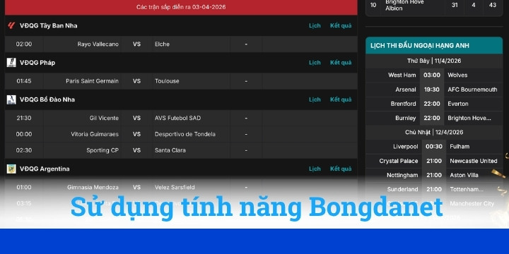 Bongdanet - Trang web xem bóng đá miễn phí, kèo liên tục 5 Một số bí kíp sử dụng trang Bongdanet hiệu quả nhất